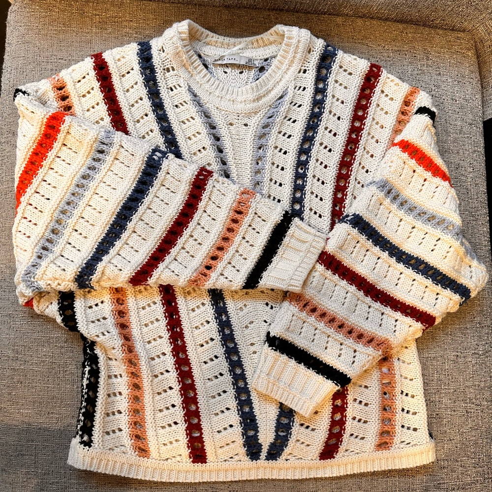 Crocheted bat wing sweater